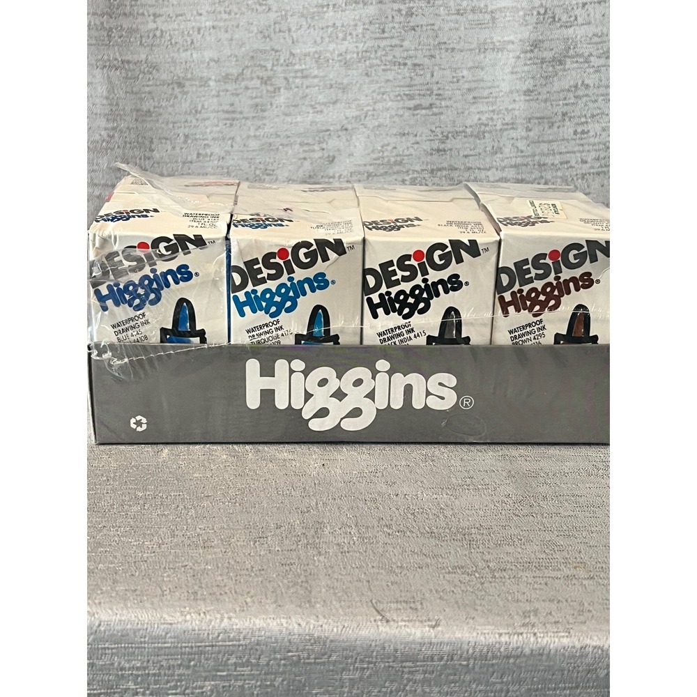 Higgins Design Waterproof Drawing Ink Studio Set 8 Colors 44501 Sanford Vintage